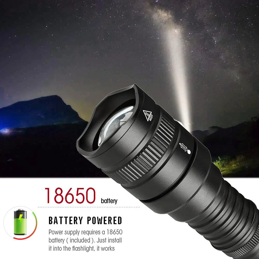 80000 люмен светодиодный фонарик светильник hp70.2 ультра яркий водонепроницаемый xhp70