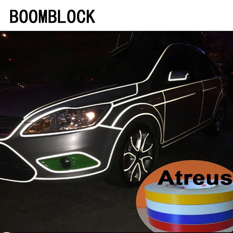 BOOMBLOCK 1*500 см Автомобильная Светоотражающая полоса корпус шин Стикеры для