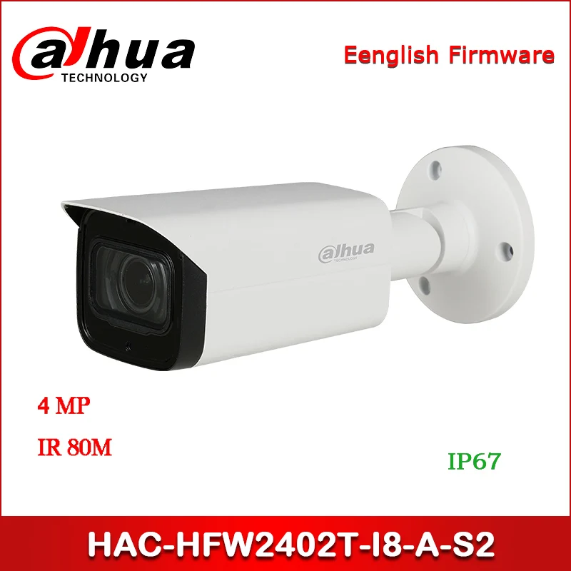 Dahua HAC-HFW2402T-I8-A-S2 4MP Starlight+ HDCVI IR Bullet Camera CCTV Audio in interface built-in mic |