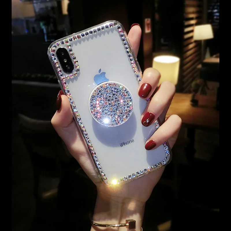 Модный простой прозрачный чехол со стразами для телефона Huawei P10 P20 Lite Plus 2017 Mate 9 10 20