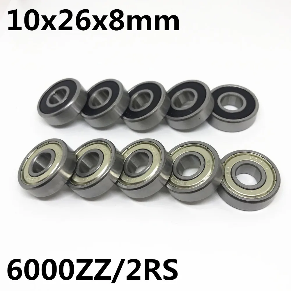 10 шт. высокое качество 6000ZZ 6000-2RS шарикоподшипник 10x26x 8 радиальный 6000RS 6000 |