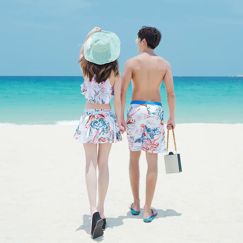 Купальник Для женщин пара купальники пляжная одежда праздник семейная Новинка