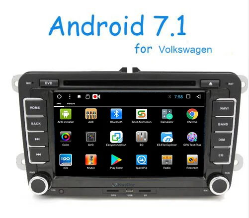 2 Din Android 7 1 автомобильный DVD GPS навигатор для VW Volkswagen passat b6 golf 5 polo jetta Skoda Гб RAM 16 ROM