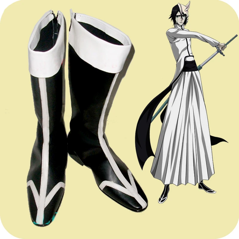 [Customize] Anime Bleach Figure Ulquiorra Cifer Boots Cosplay Shoes New Any Sizes | Тематическая одежда и униформа
