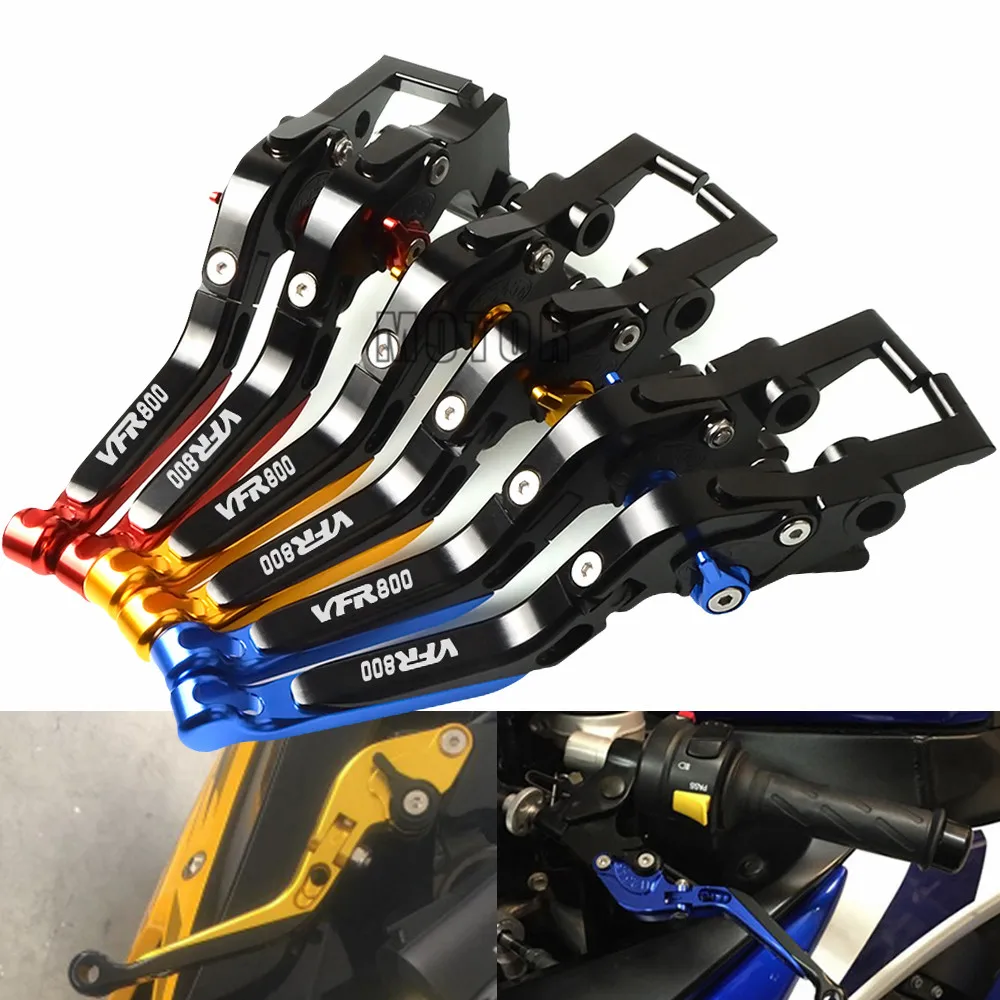CNC алюминиевые аксессуары для мотоциклов Honda VFR800 VFR 800 2002 2017 регулируемые складные