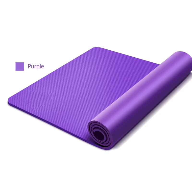 Purple 1850*800*10 мм, коврик для йоги, NBR, коврик для фитнеса, толстый нескользящий, для занятий спортом, йогой, тренажерного зала, Esterilla, Пилатес, тренажерный зал, Tapete, йога с ремешком, коврик для йоги, йоги - Цвет: Purple