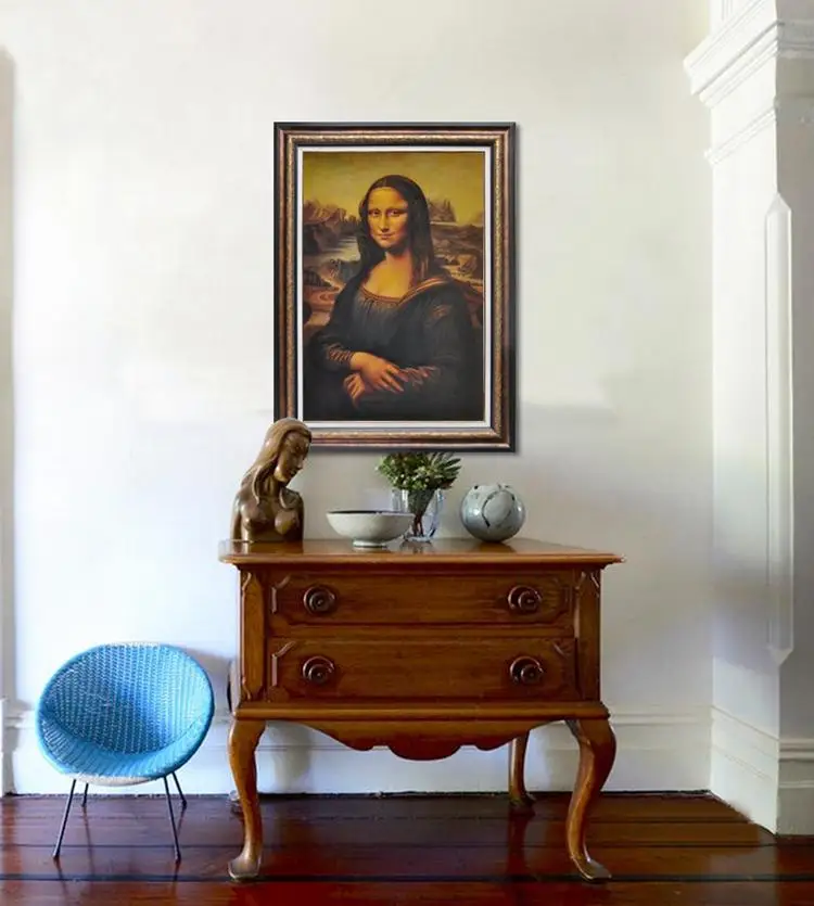 Ручная роспись Италия Знаменитые Картины маслом Репродукция Leonardo Da Vinci Mona Lisa