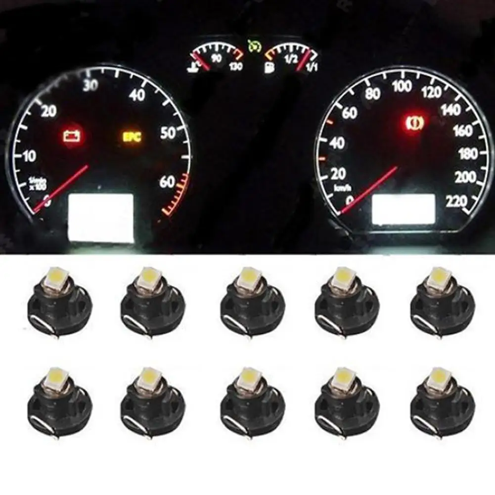 Adeeing 10 шт. T4.2 5050 SMD 12V светодиодный лампы автомобиль приборной панели счетчика