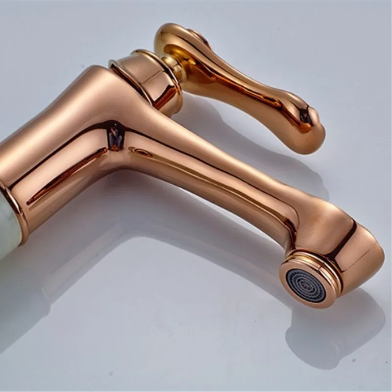 COROTO новый кран для раковины с розовой Золотой Одной ручкой смеситель ванной