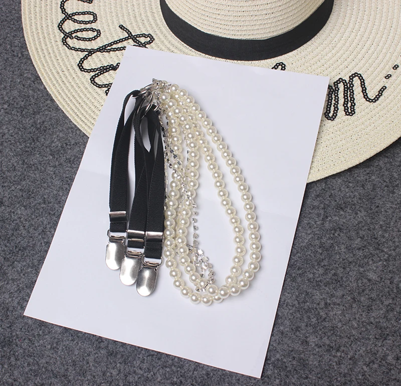 Женские Эластичные подтяжки TWOTWINSTYLE с жемчугом бисером бриллиантами для рубашки