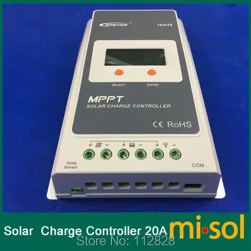 Контроллер заряда солнечной батареи Misol Tracer MPPT 20 А 12/24 в А|solar charge controller 20a|mppt solar