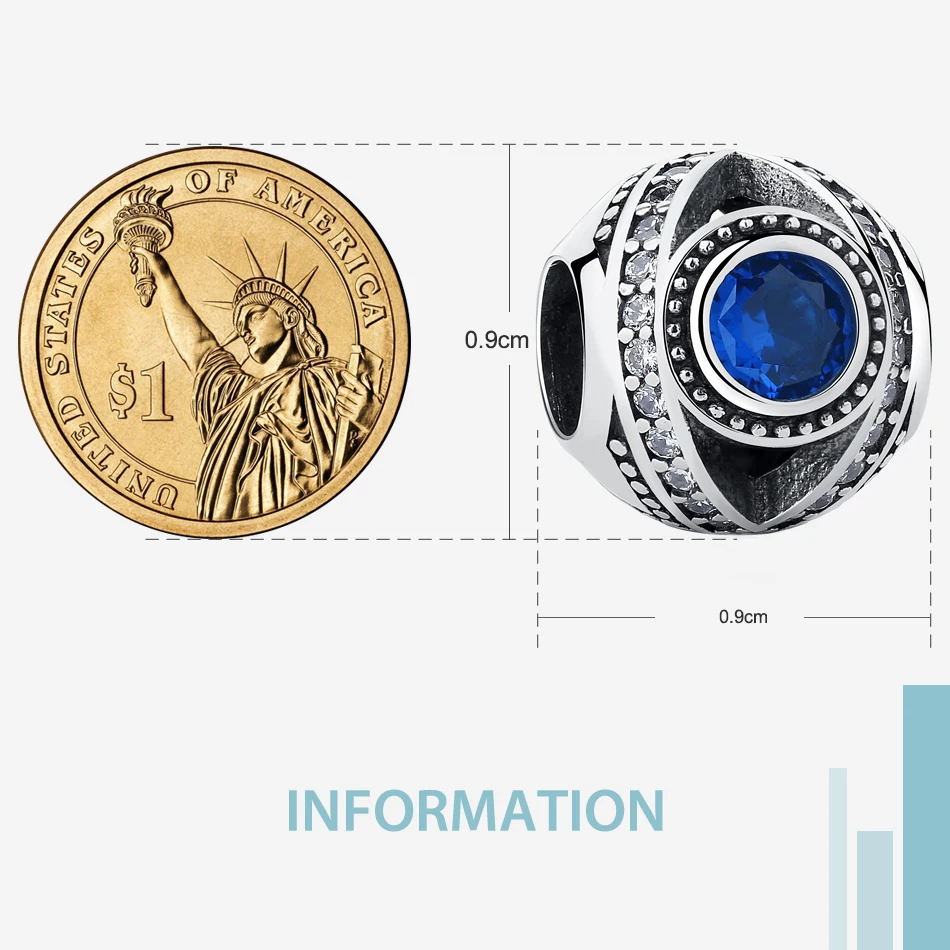 Оригинальный 100% 925 стерлингового серебра с очаровательной бусинкой для