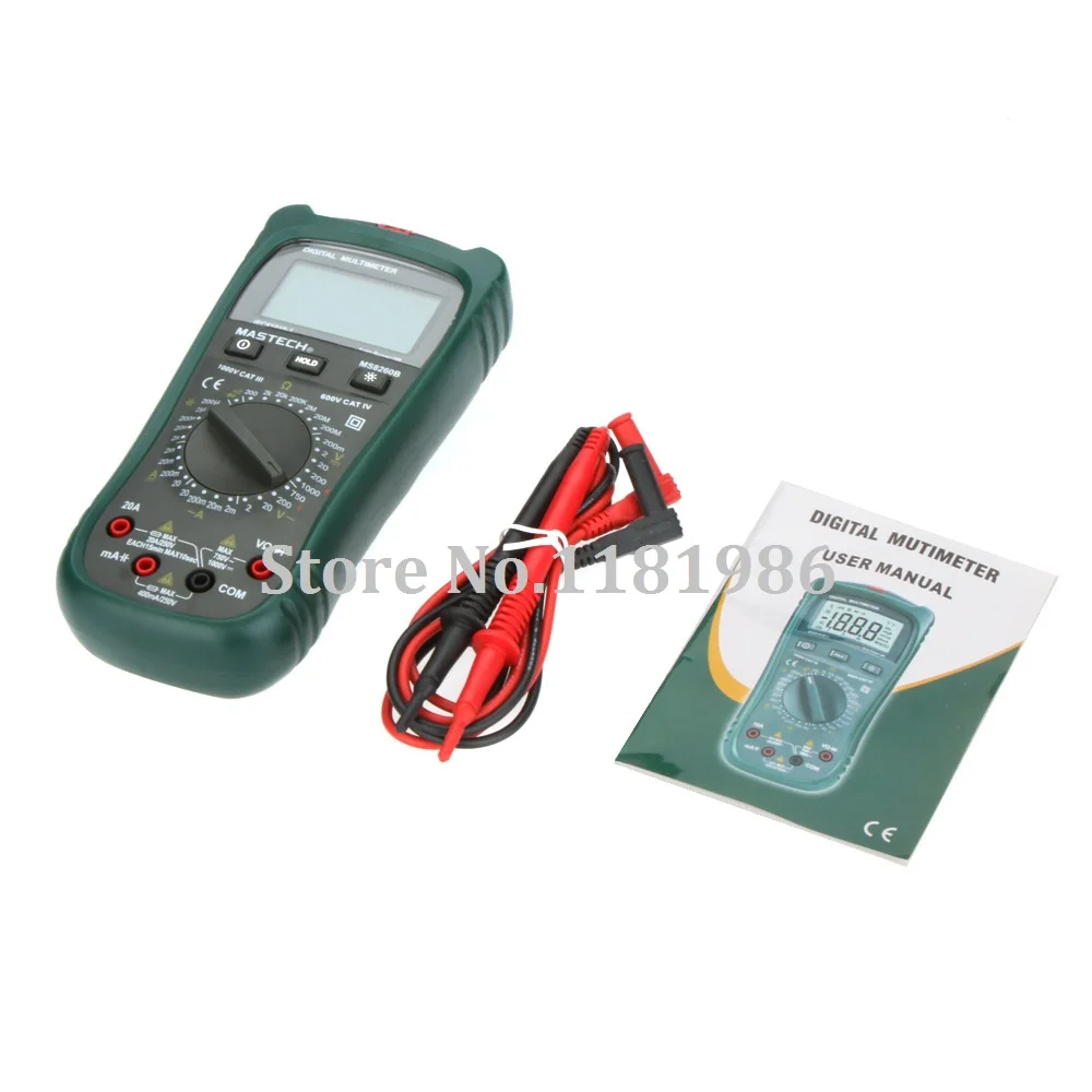 

MASTECH MS8260B 2000 Counts Non-contact Digital Multimeter AC/DC Voltage Tester Detector with NCV