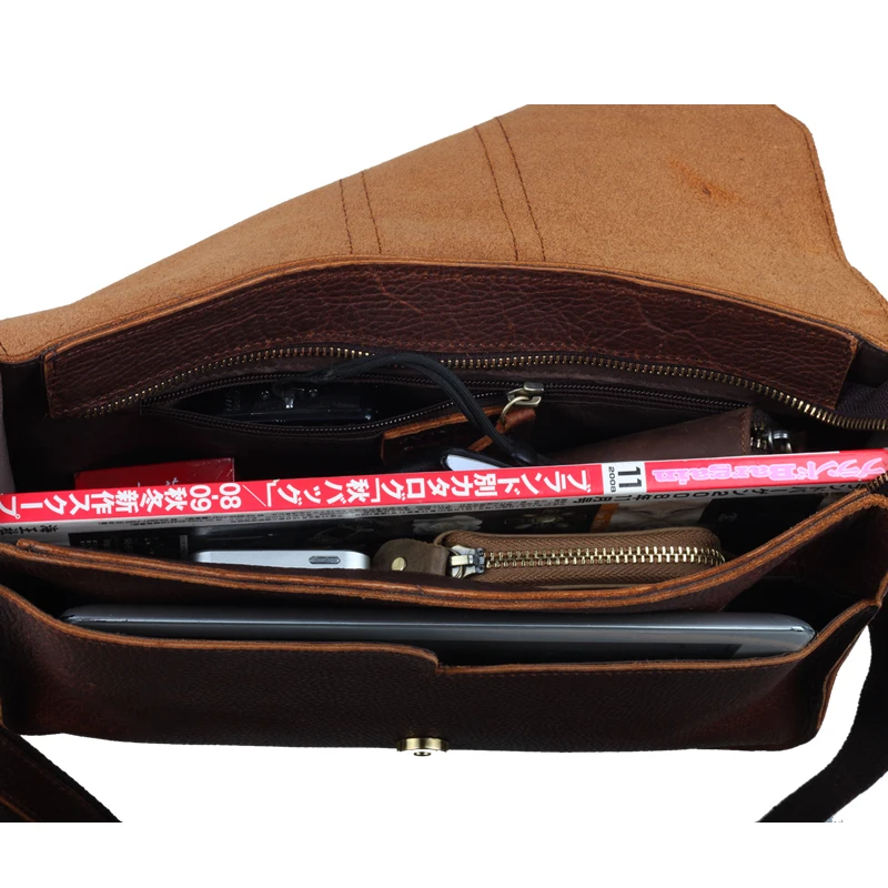 Весть Для мужчин женские сумки кожаный портфель A4 docu t Книга сумка Браун