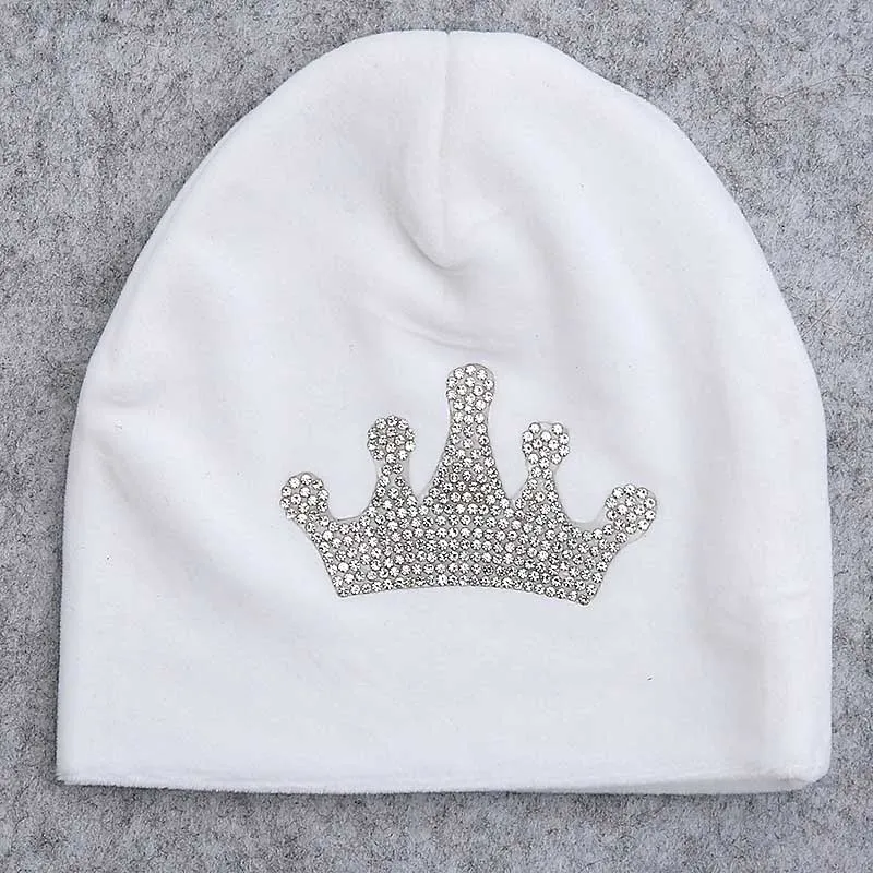 white GZHilovingL/зимние плотные бархатные шапки с короной для новорожденных мальчиков и девочек; мягкие теплые детские шапки для волос; аксессуары для фотосъемки; шапочки; подарки - Цвет: white