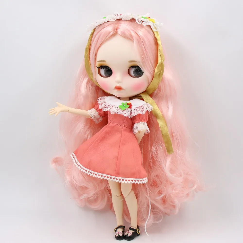 Blyth doll ледяная Одежда для куклы розовое платье Лолита наряды