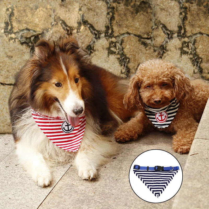 Полосатая маленькая большая собака кошка ошейник шарф костюм собачий нагрудник