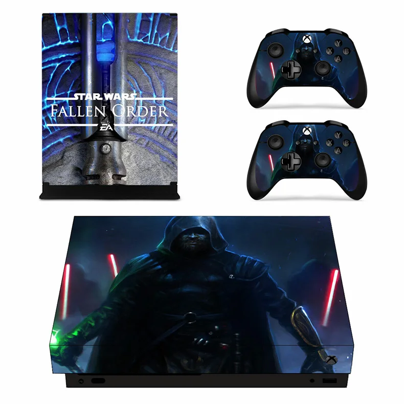 YSX1X2203 Star Wars Jedi опавших заказ Стикеры s xbox one x кожи Стикеры домашнего декора расписные картинки desivo для xbox one x xbox Slim консоли и двумя контроллерами скины - Цвет: YSX1X2203