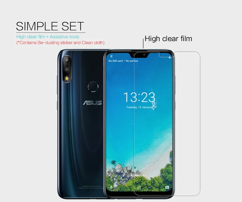Защитная пленка для Asus Zenfone Max Pro M2 суперпрозрачная NILLKIN ZB631KL с ЖК экраном|Защитные