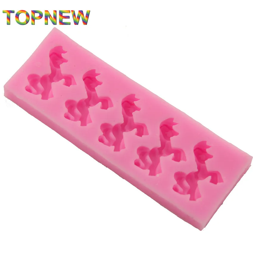 Силиконовая Форма Пони помадка инструменты для украшения торта шоколада и желе