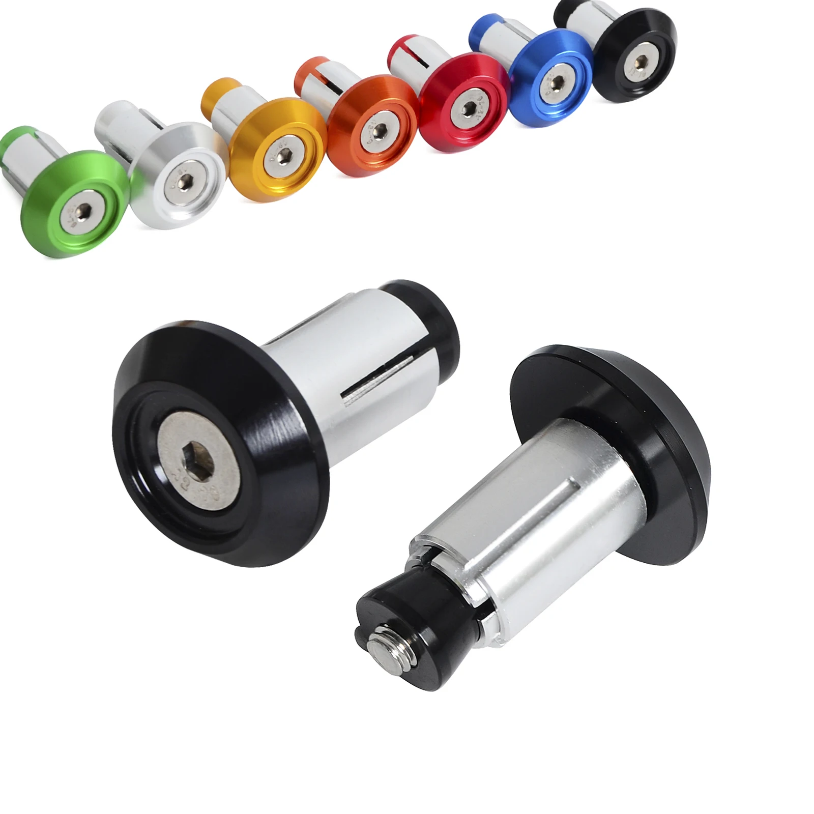 

CNC Billet Handlebar Cap Plugs for for Dirt Bikes MX Motocross Enduro Adventures ATVs Scooters