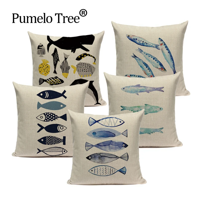 Nordic Home Decoration Throw Pillow Fish Cushion Covers High Quality Decorative Pillows Custom Pillowcase On | Дом и сад