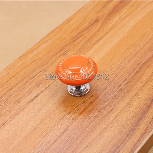 10pcs 38mm Orange Ceramic Knob Cabinet Handles Colorful Cute Kid's Boys Girls Bedroom Closet Drawer | Обустройство дома