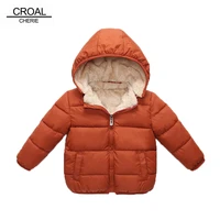 croal cherie childrens parkas winter jacket for girl boys winter coat kids warm thick velvet hooded baby coats outerwear 90 130