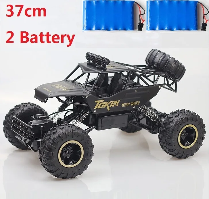 37cm Black 2 Battery 1:12 4WD Радиоуправляемая машина обновленная версия 2,4G Радиоуправляемая машинка игрушечные машинки RC высокоскоростной грузовик внедорожный грузовик Прямая поставка - Цвет: 37cm Black 2 Battery