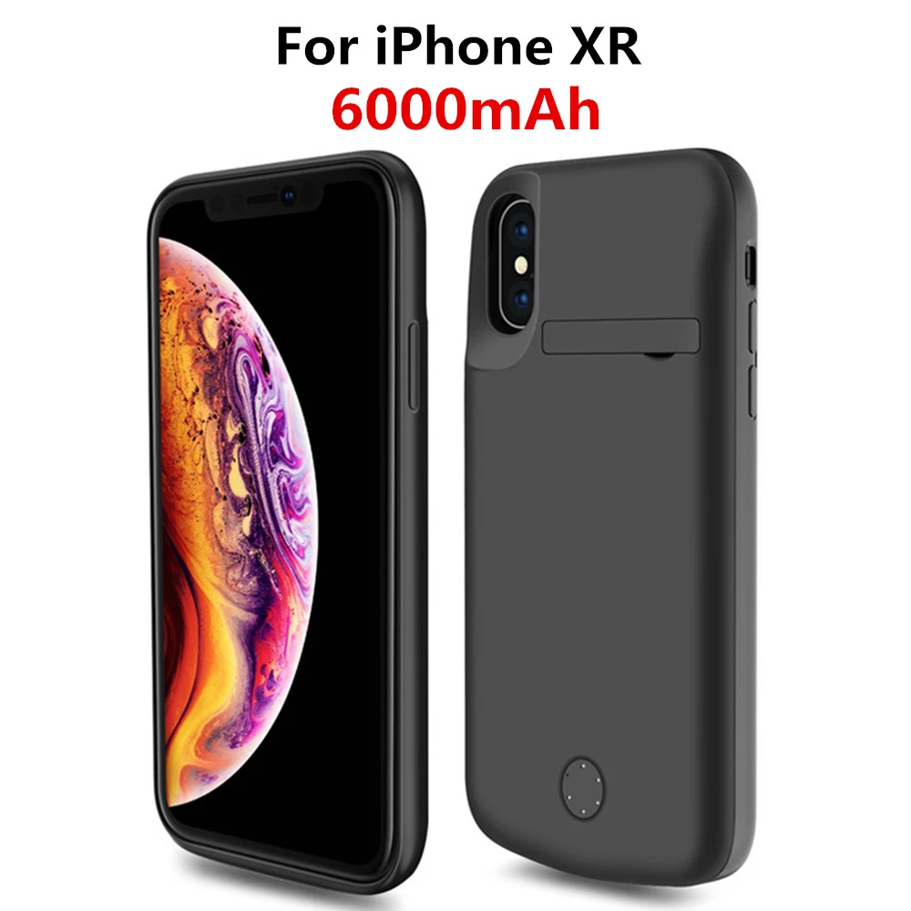 

Портативное зарядное устройство NTSPACE 6000 мАч, чехол для зарядки iPhone XR, чехлы для зарядки аккумуляторов, внешний зажим для задней панели, аккум...
