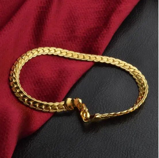 Женский браслет цепочка KITEAL модный дизайн золотой цвет 5 мм 20 см|women bracelet|women fashion