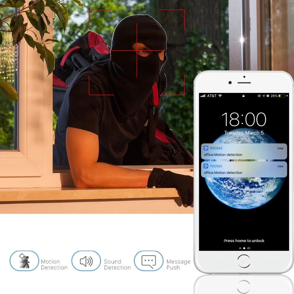 BESDER Yoosee IP камера WiFi Full HD 1080P Беспроводная sd карта слот для камеры безопасности