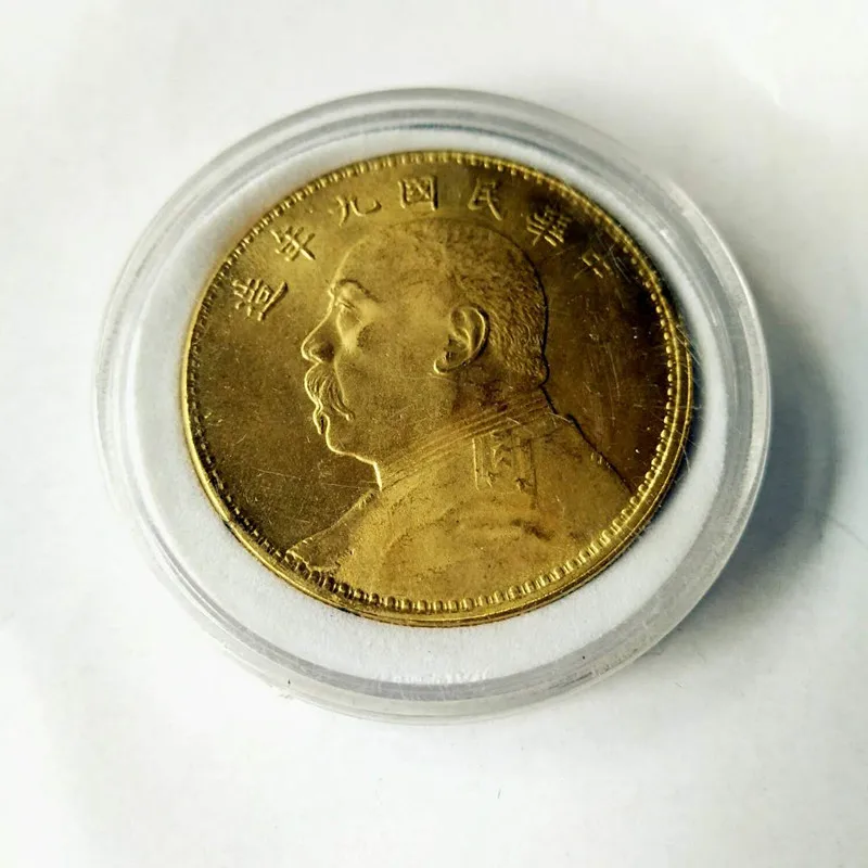Antique coin collection of antique coins gold gilt Yuan Shikai nine years | Дом и сад