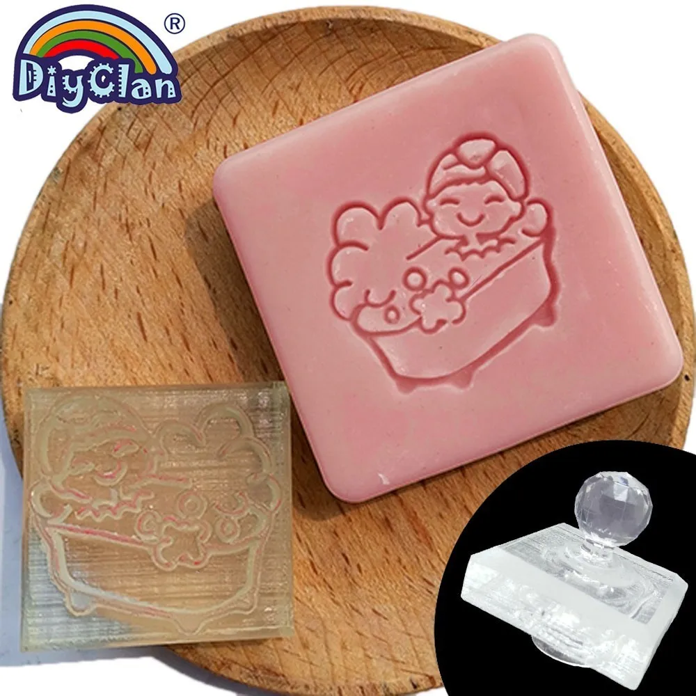 Детское акриловое прозрачное мыло для ванной ручная работа Z0032XZ|soap seal|soap stampstamp