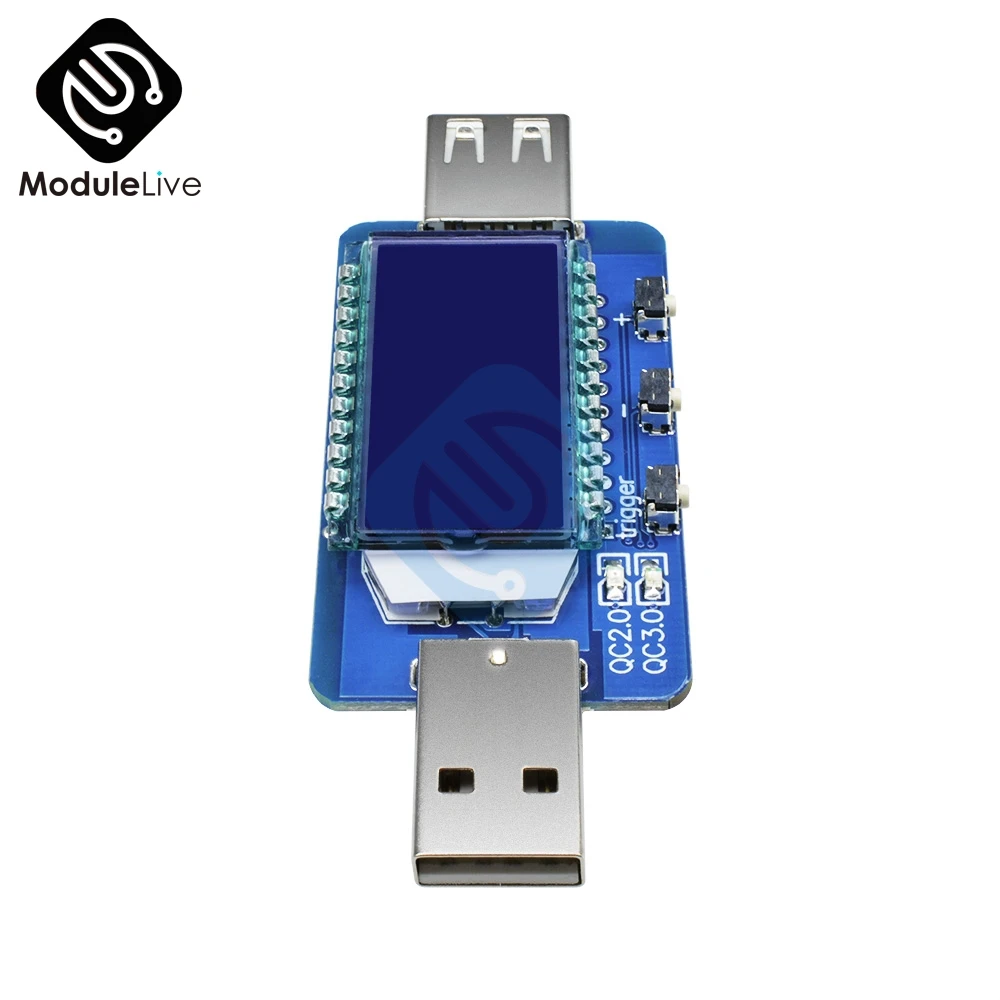 USB детектор ЖК-цифровой дисплей измеритель напряжения тока тестер быстрое зарядное устройство триггер Амперметр Вольтметр поддержка QC2.0 QC3.0 4 В~ 28 в