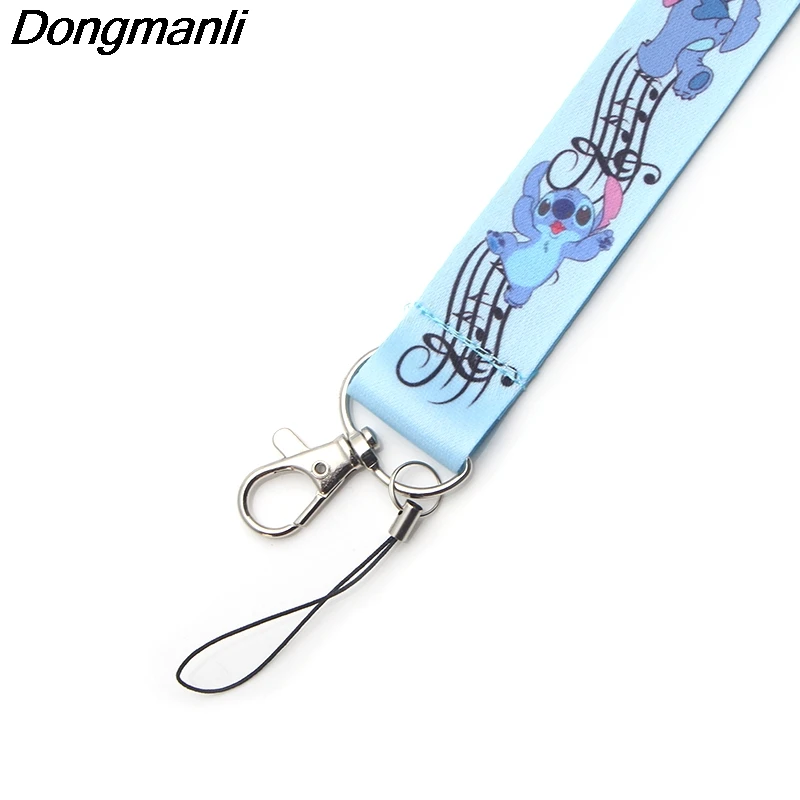 P2819 Dongmanli Alien Cute Stich бейдж со шнурком ID Lanyards/веревка для мобильного телефона/Key нашейные ремешки брелок для ключей