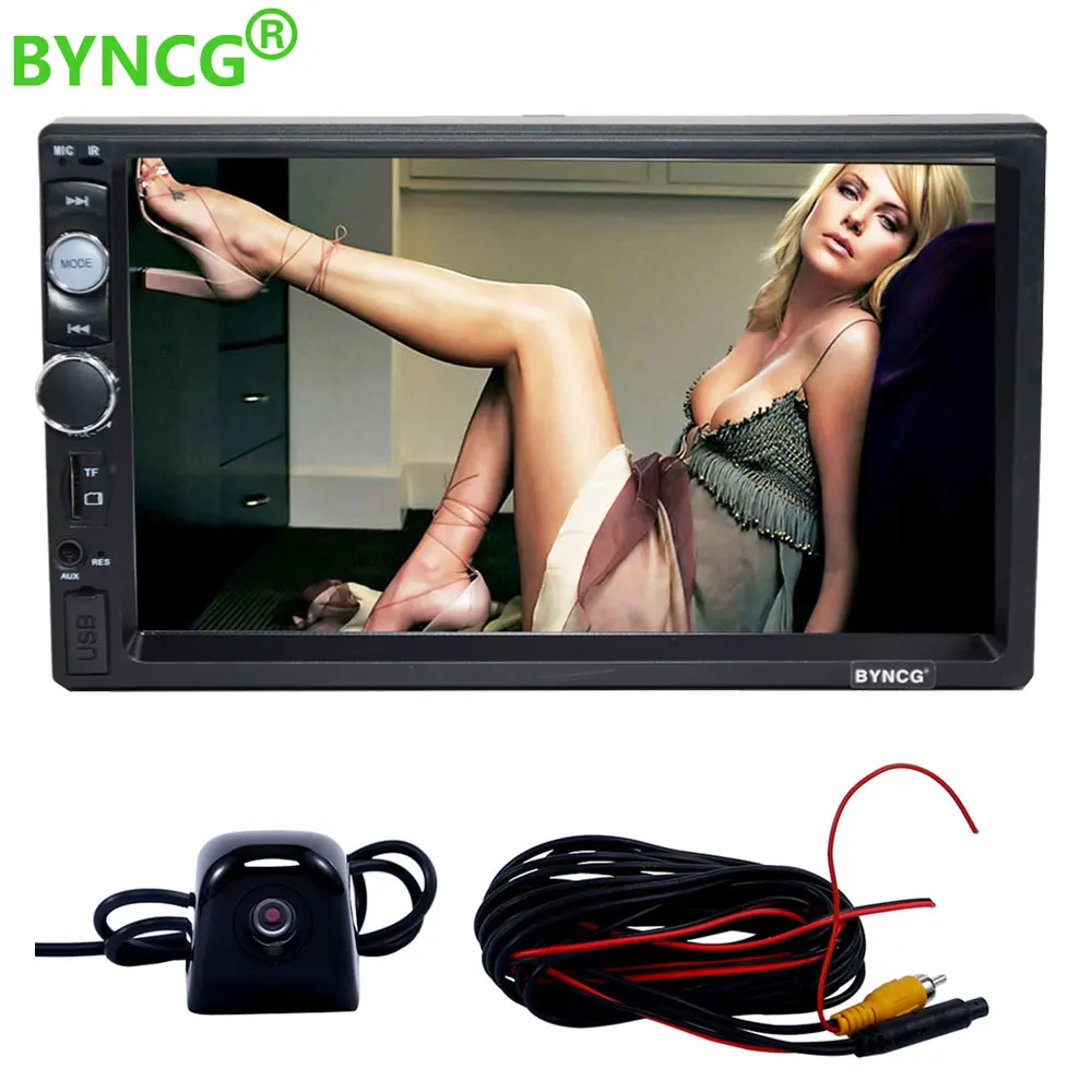 Авторадио BYNCG 2 Din двойной MP5 плеер сенсорный экран панель FM USB AUX Bluetooth с камерой