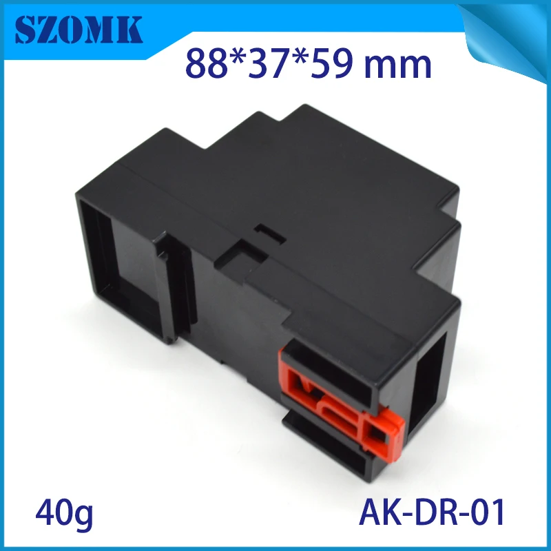 10 шт. маленькая черная пластиковая коробка din rail abs корпуса проект