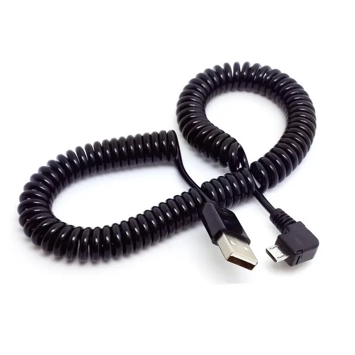Правый угловой 90 градусов USB 2 0 Micro Male к A Type эластичный Дата-кабель 3 м 10 футов для