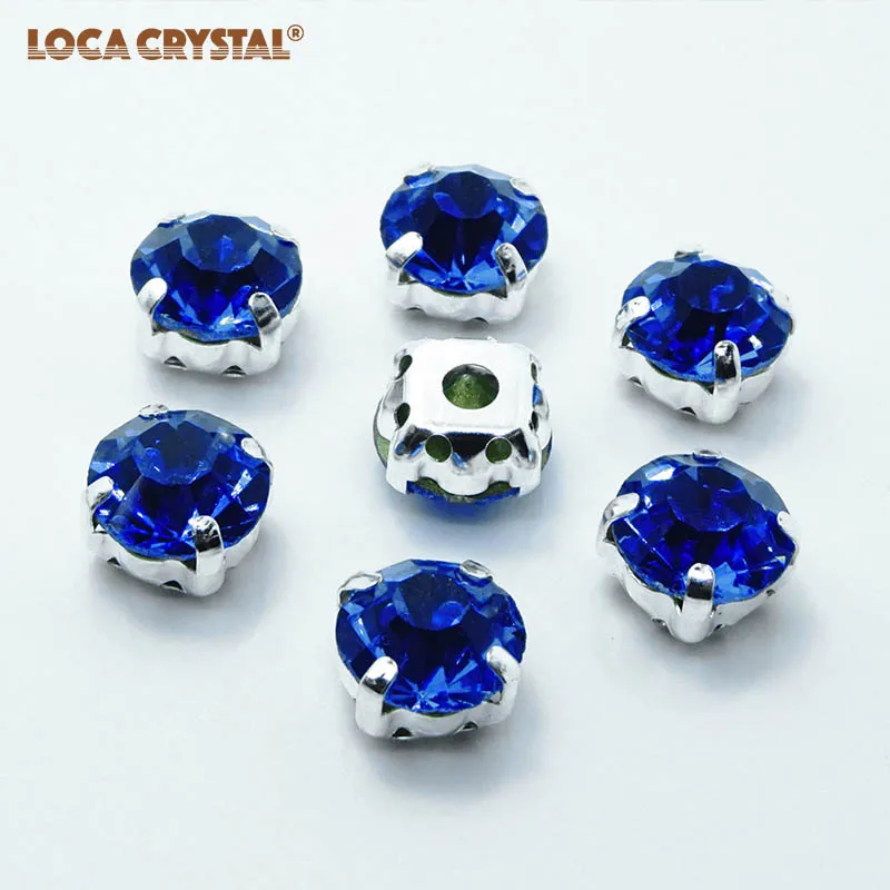 50 шт./упак. Light Sapphire Factory прямая продажа ss24 ss28 ss34 ss38 Claw стразы шатоны стеклянные