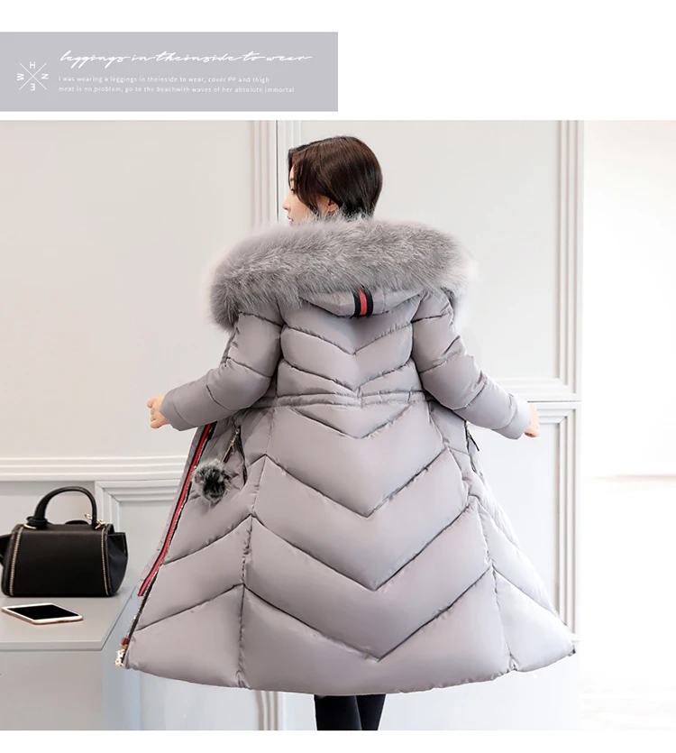 7XL размера плюс утолщенная зимняя куртка для женщин с капюшоном длинное хлопковое пальто теплая куртка женская верхняя одежда парка casaco feminino inverno 429