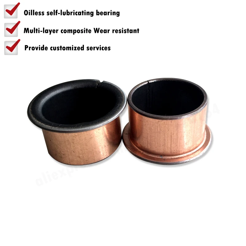 SF-1F 16100 16120 16150 16170 16200 16220 18100 18120 Flange Self Lubricating Composite Bearing Bushing Sleeve Oil free Sliding |