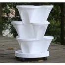 White(Moving) 3 уровня Штабелируемый клубника трава цветок овощная сеялка балкон кухня горшки для суккулентов украшения дома сада детские горшки - Цвет: White(Moving)