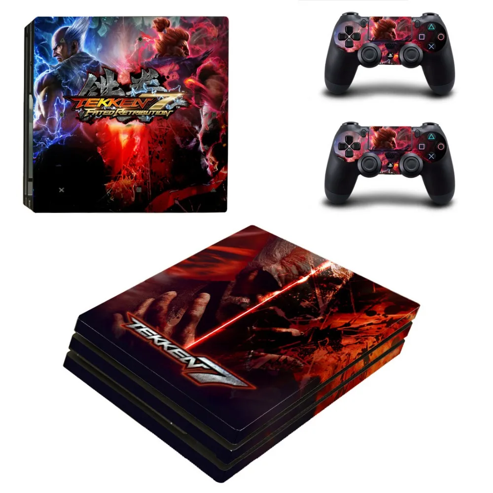 Play station 4 PRO наклейки для игры Tekken 7 Sony Playstation PS4 Pro пульт управления виниловые кожи