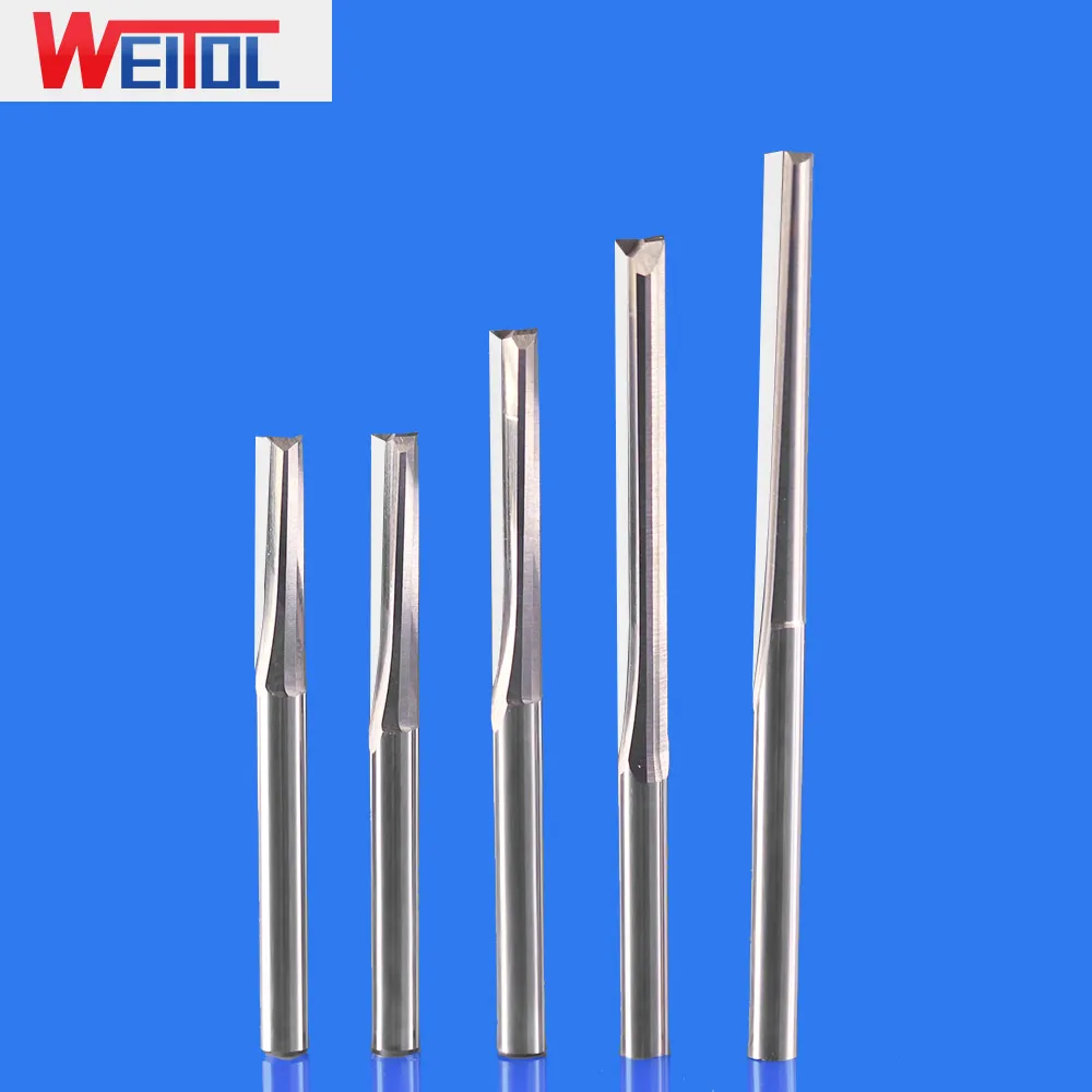 WeiTol 1/8 дюйма хвостовик две флейты фрезы режущие инструменты для дерева
