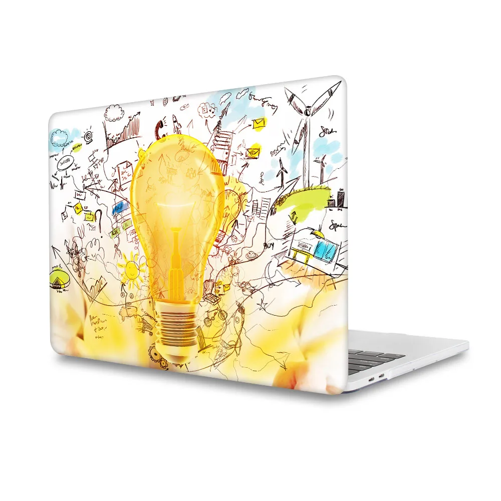 B035 Для Macbook 12 Air 13 A1932 A1466 Pro retina 13 15 случай уникальный левый и правый мозг Пластик Футляр Pro 13 15 Touch bar - Цвет: B035