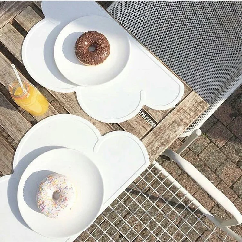 Модный дизайн письма безопасности меламин Fedding тарелки дети посуда облако