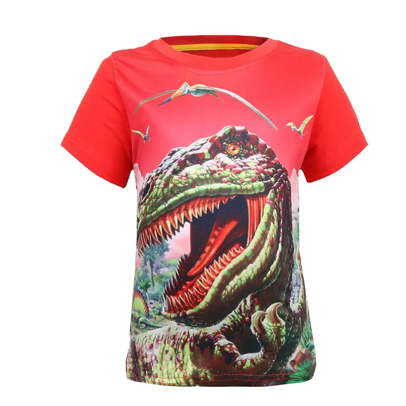 Hot Sale new Dinosaur World Children Kids 3-8 Years Short Tops Tees T Shirt Fille Summer Teenage Boys | Детская одежда и обувь