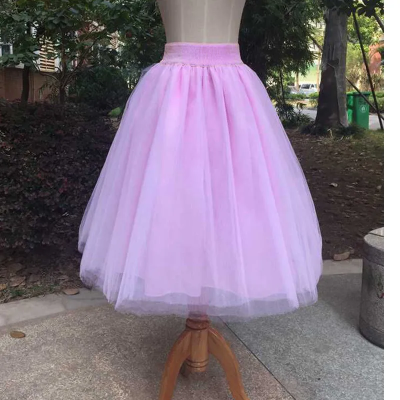 Женская шифоновая юбка-пачка средней длины с завышенной талией | одежда