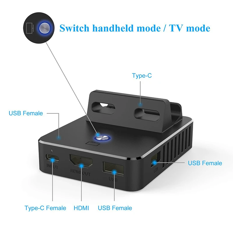 NS Switch коммутатор type-C к HDMI адаптер с usb-портами зарядная док-станция для nintendo